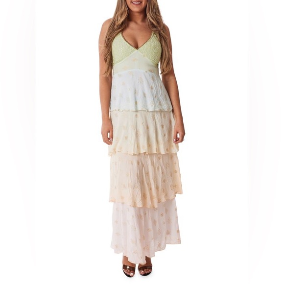 Ranee’s Ombre Ruffle Maxi Dress - Picture 1 of 12